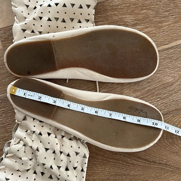 Vintage Leather Perforated Knee-High Moccasin Boots - Picture 2 of 6